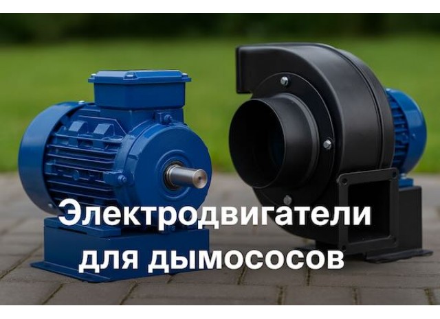Электродвигатель для дымососа 1000, 1500, 3000 об/мин