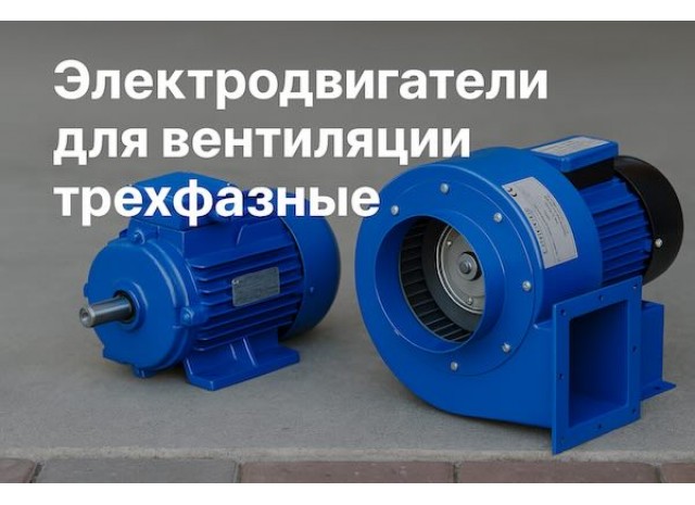 Электродвигатели для вентиляции трехфазные