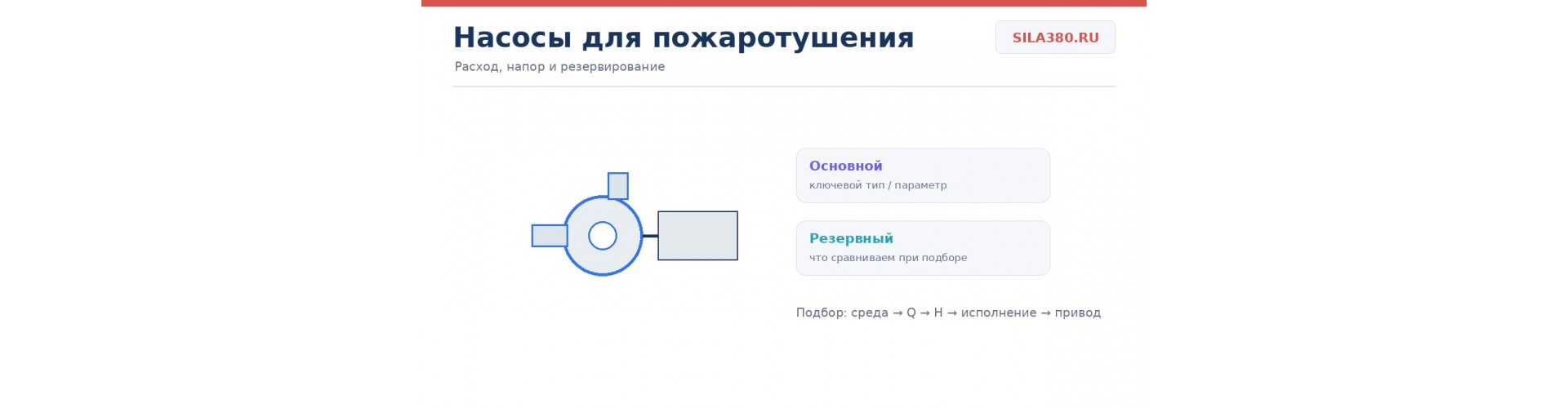 Насосы для пожаротушения: требования к подбору насосной части