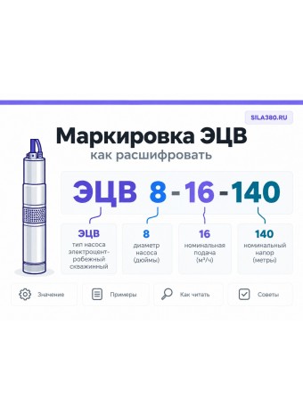 Как расшифровывается маркировка насосов ЭЦВ