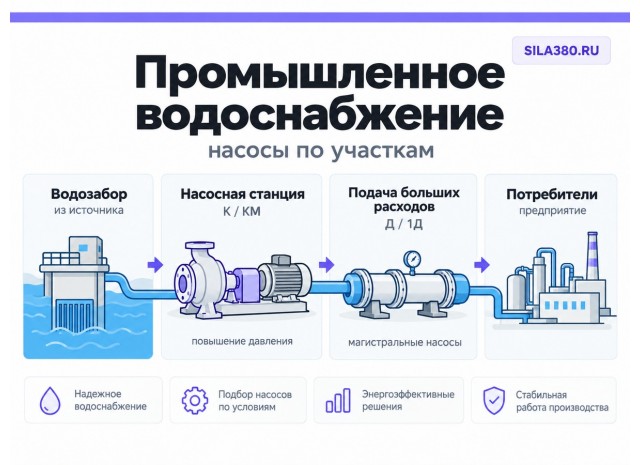 Насосы для промышленного водоснабжения: как выбрать тип и параметры