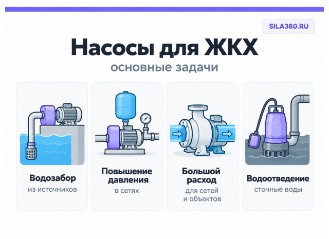 Промышленные насосы для ЖКХ: водоснабжение, водоотведение и насосные станции