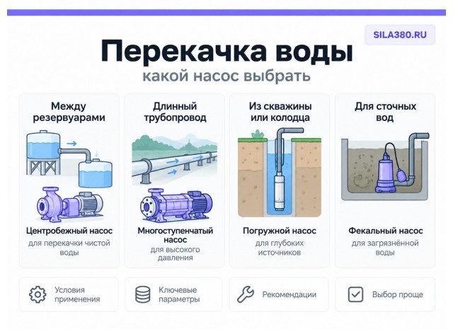 Насосы для перекачки воды: какой промышленный насос выбрать