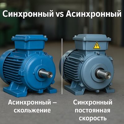 в чем отличия: синхронный или асинхронный двигатель